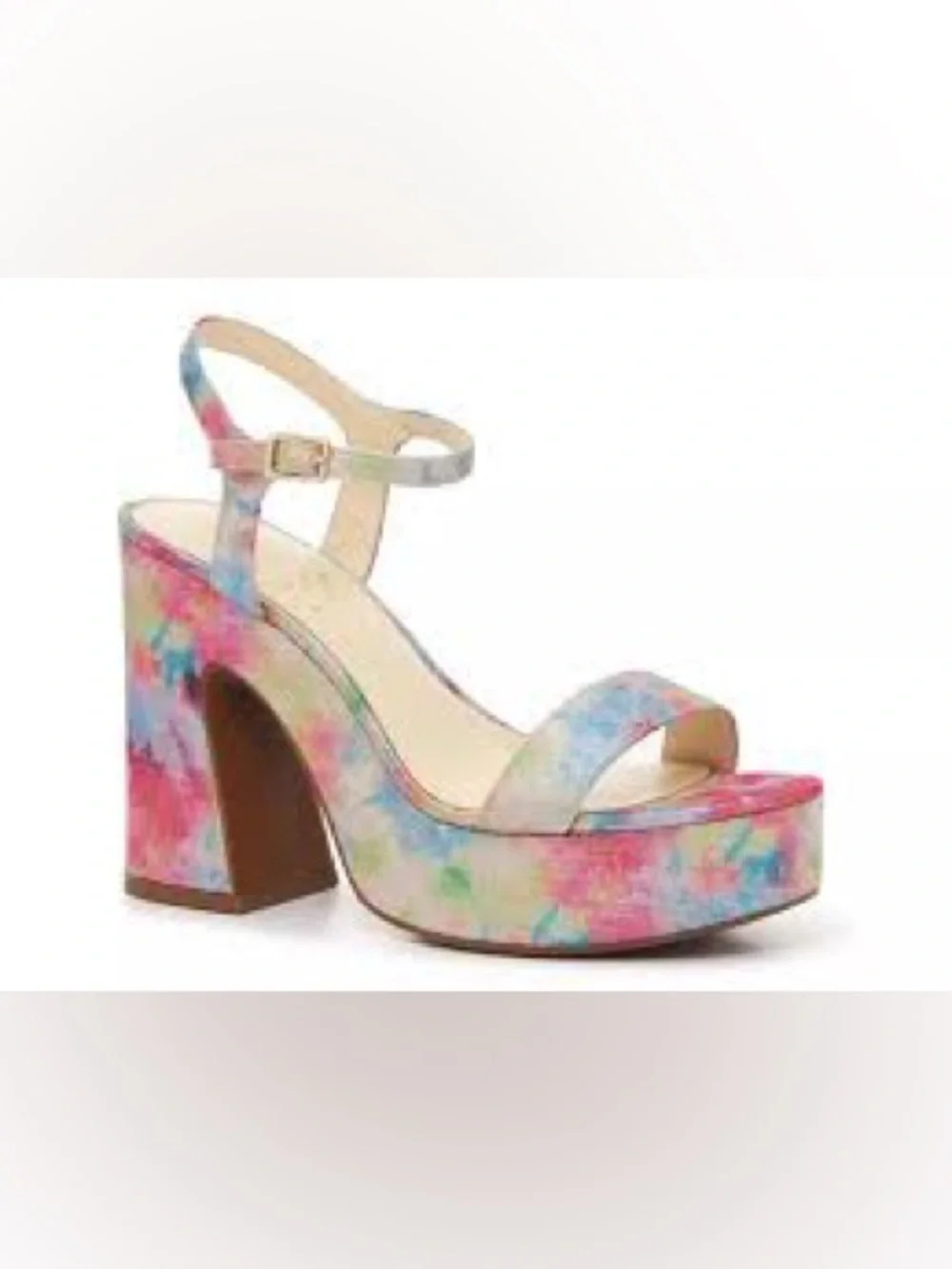 Multicolor Pink and Blue Glitter Platform Heels 9.5
